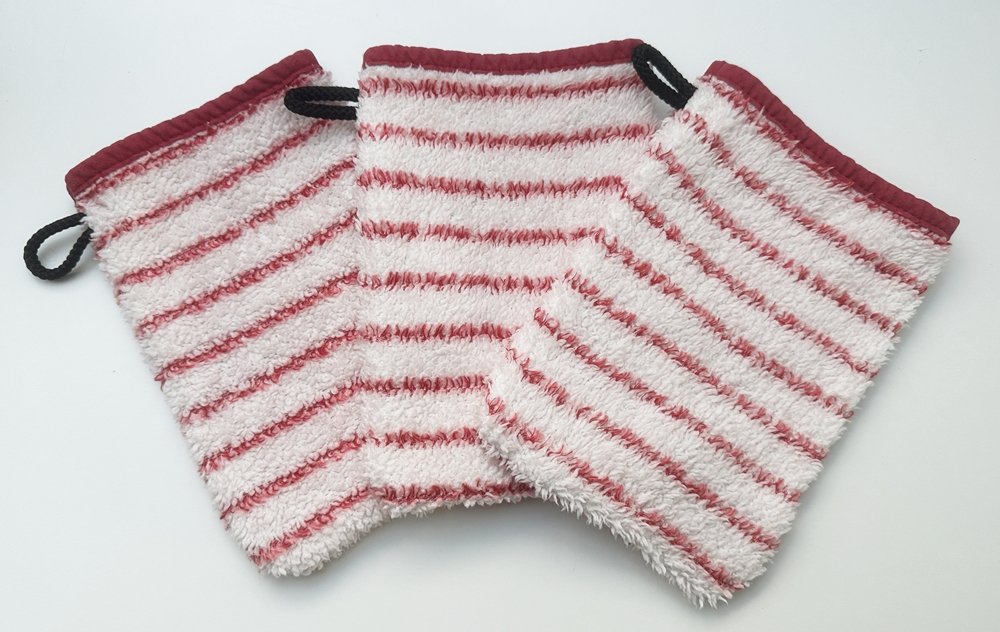 Blog-Inhaltsbild für 'Aus Alt mach Neu: Waschhandschuhe aus altem Bademantel nähen'