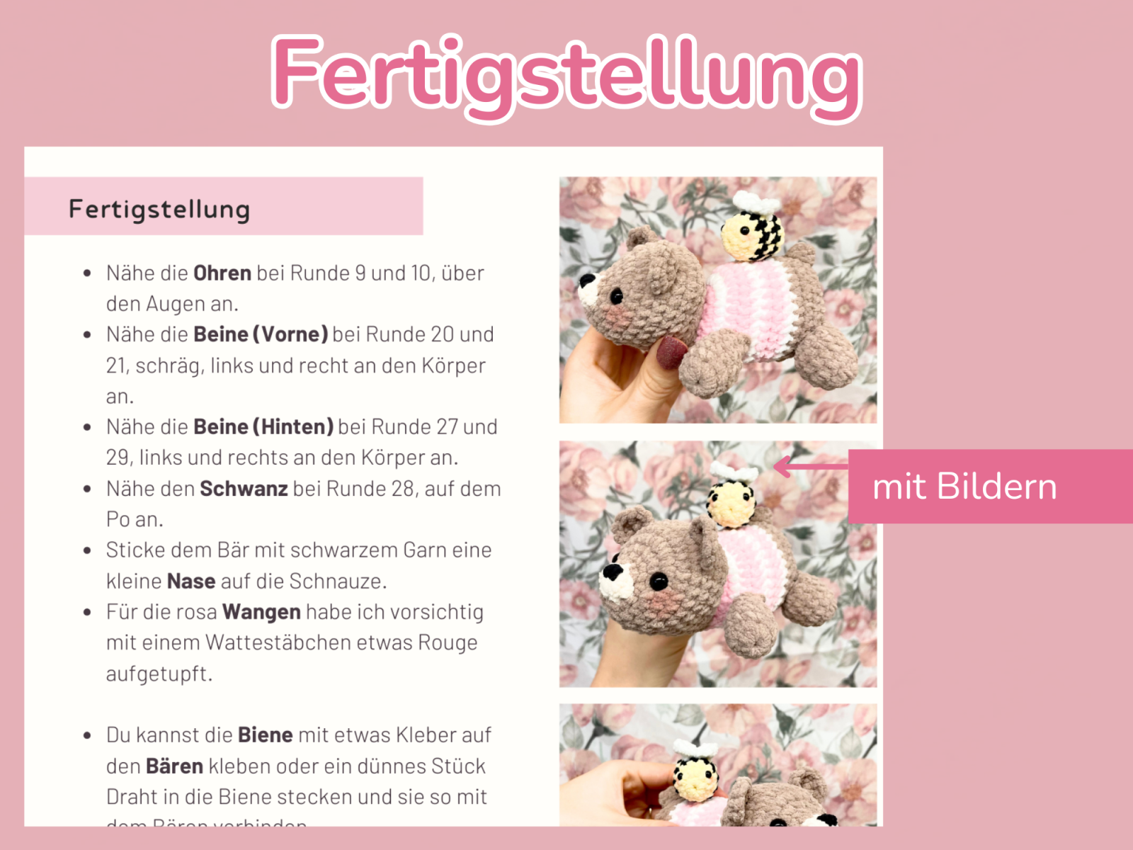 Blog-Inhaltsbild für 'Wie man Häkelanleitungen für Amigurumis richtig liest – mit Beispiel'