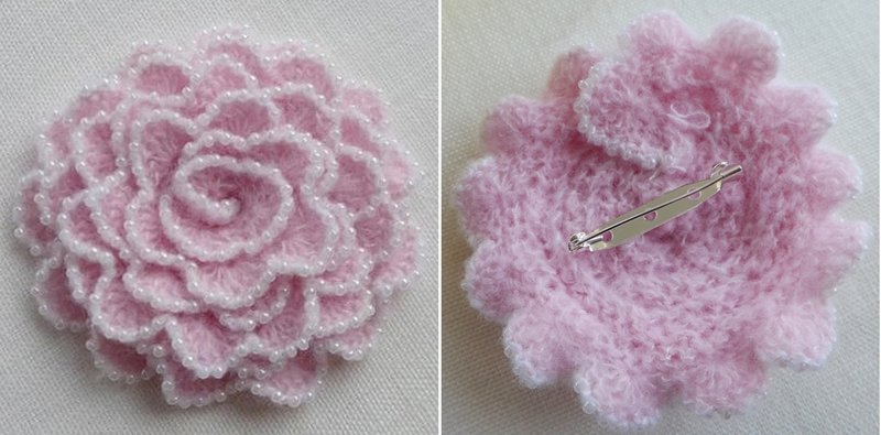 Blog-Inhaltsbild für 'Kostenlose Häkelanleitung: 3D-Blüten mit und ohne Perlen häkeln'