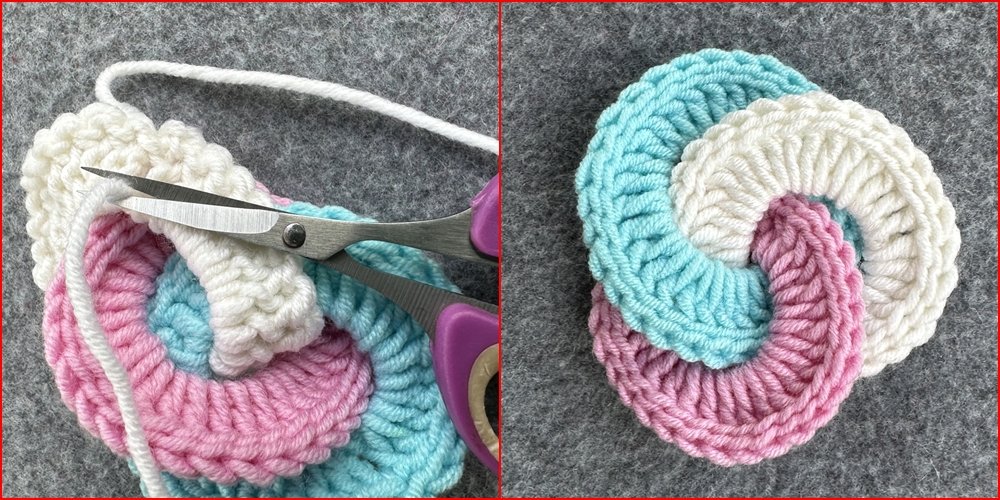 Blog-Inhaltsbild für 'Schlüsselanhänger aus Wollresten - Häkelanleitung auch für Häkelanfänger'