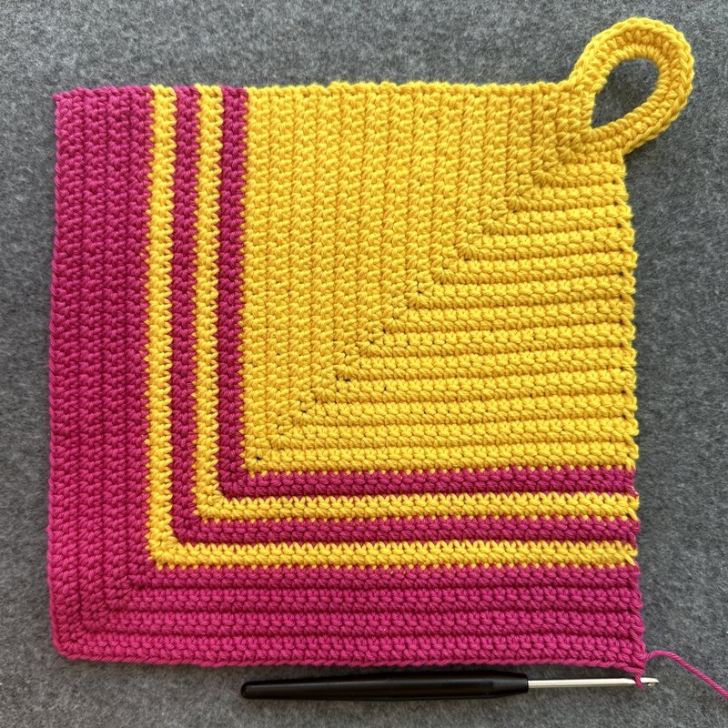 Blog-Inhaltsbild für 'Topflappen häkeln für Anfänger'