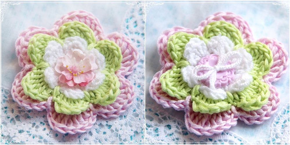 Blog-Inhaltsbild für '3D-Blüte - Schnell aus Garnresten gehäkelt'