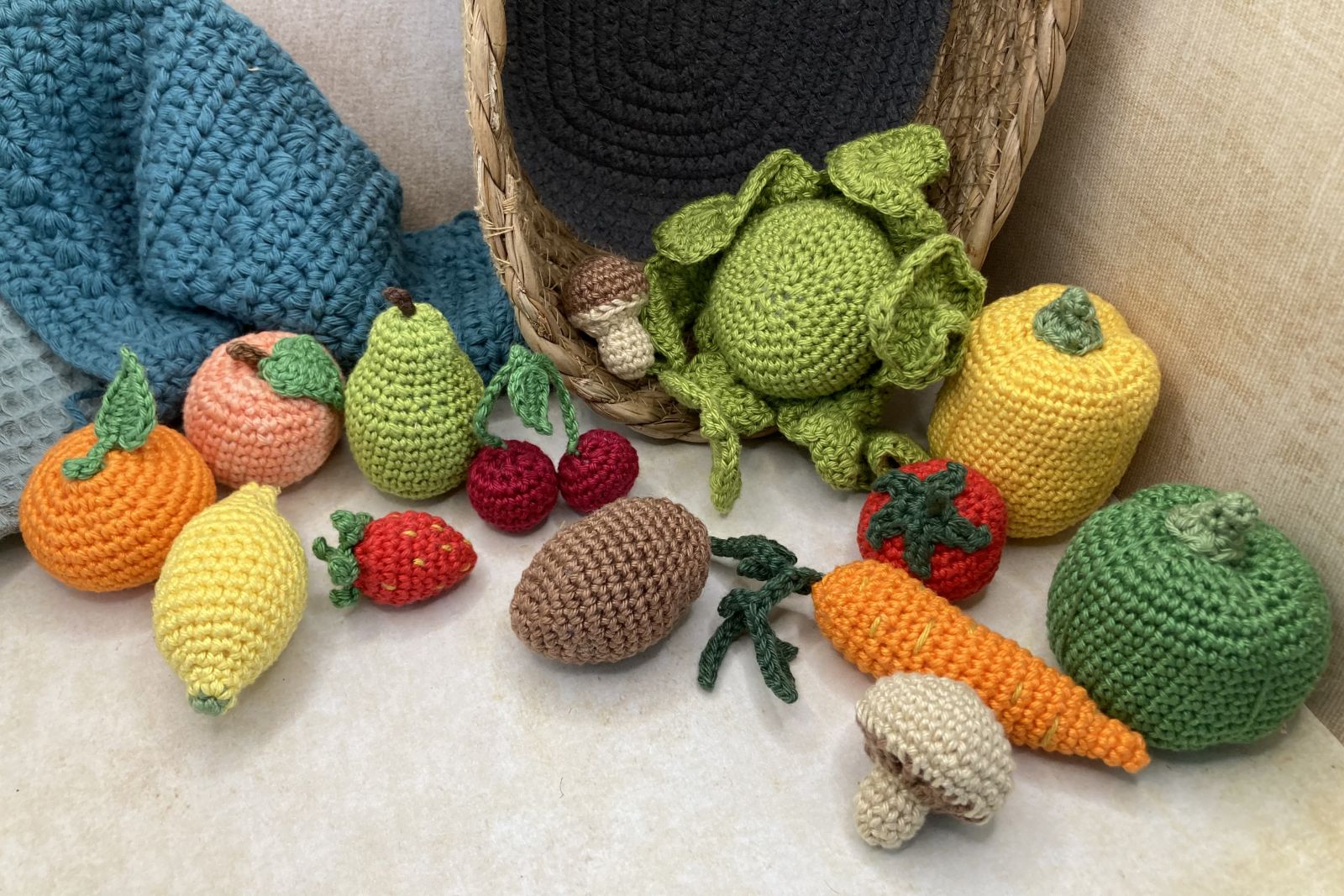 Obst und Gemüse Häkeln für die Kinderküche, Häkelanleitung