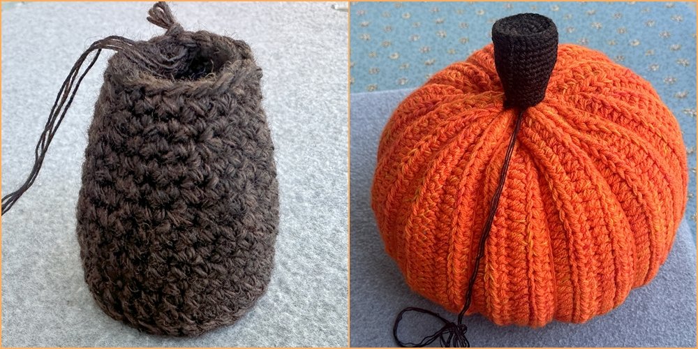 Blog-Inhaltsbild für 'Gehäkelte große Kürbisse als Dekoration'