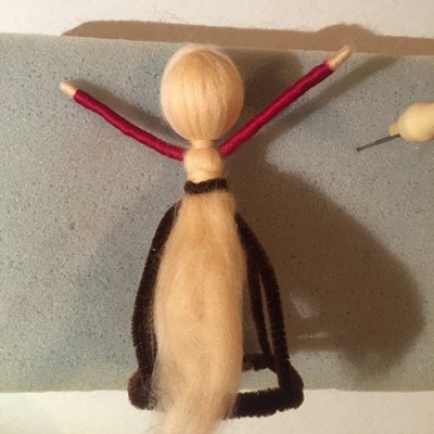 Blog-Inhaltsbild für 'Zarte Fee aus Filz ("Märchenwolle") - Teil 2'