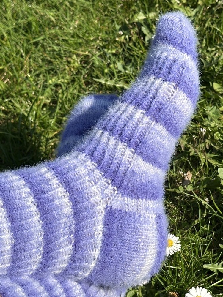 Blog-Inhaltsbild für 'Kuschelweiche Flauschsocken stricken'