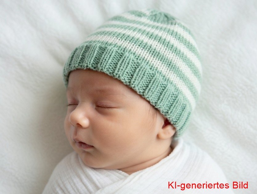 Blog-Inhaltsbild für 'Strickanleitung Babymützen in zeitlosem Design'
