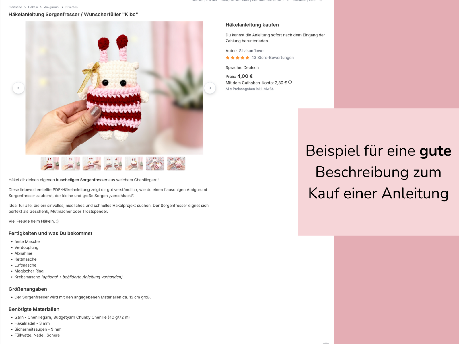 Blog-Inhaltsbild für 'So erkennst du qualitativ hochwertige Häkelanleitungen? - mit Beispiel'