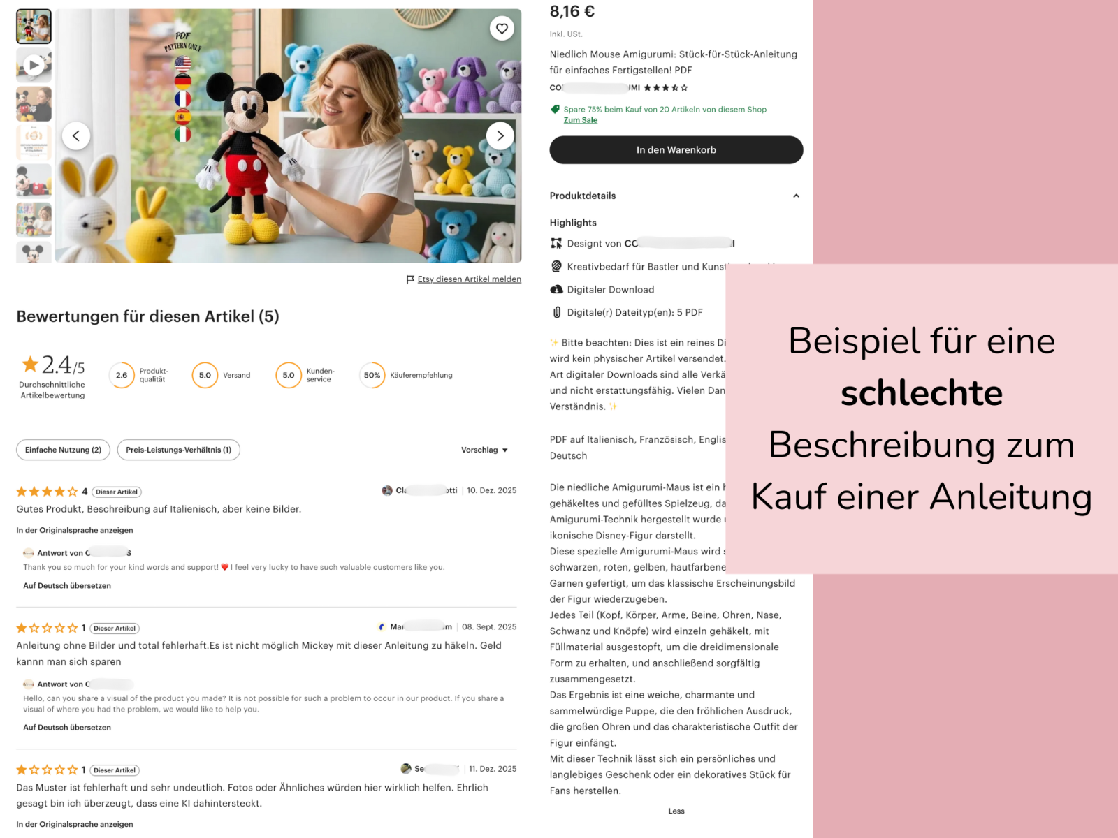 Blog-Inhaltsbild für 'So erkennst du qualitativ hochwertige Häkelanleitungen? - mit Beispiel'