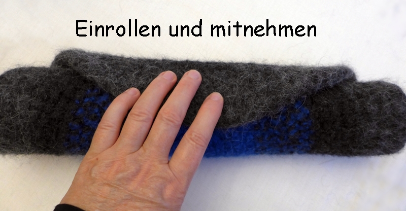 Blog-Inhaltsbild für 'Gefilztes rundes Sitzkissen aus Wollresten'