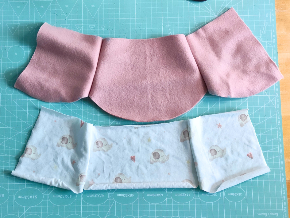 Blog-Inhaltsbild für 'Kostenloses DIY: Schneller Schalkragen für Babys und Kleinkinder für dehn- und nicht-dehnbare Stoffe'