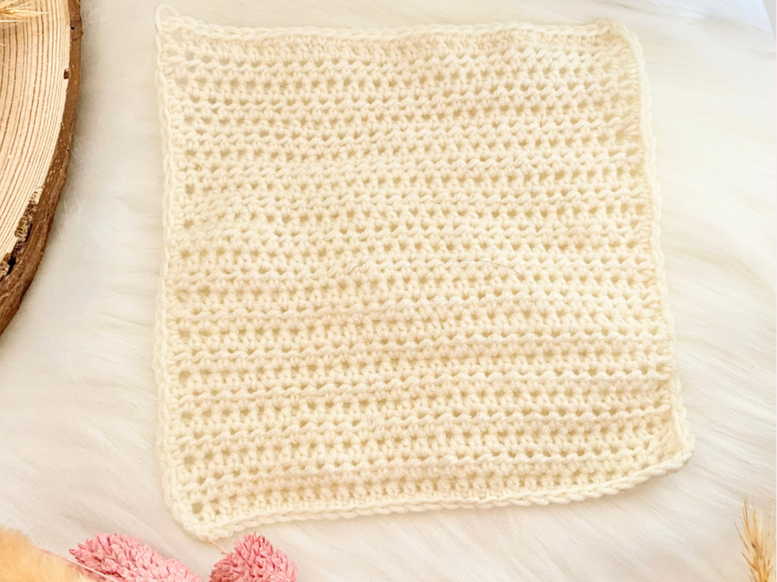 Blog-Inhaltsbild für 'Anfängerdecke, Häkeln lernen mit Wolldiamant'