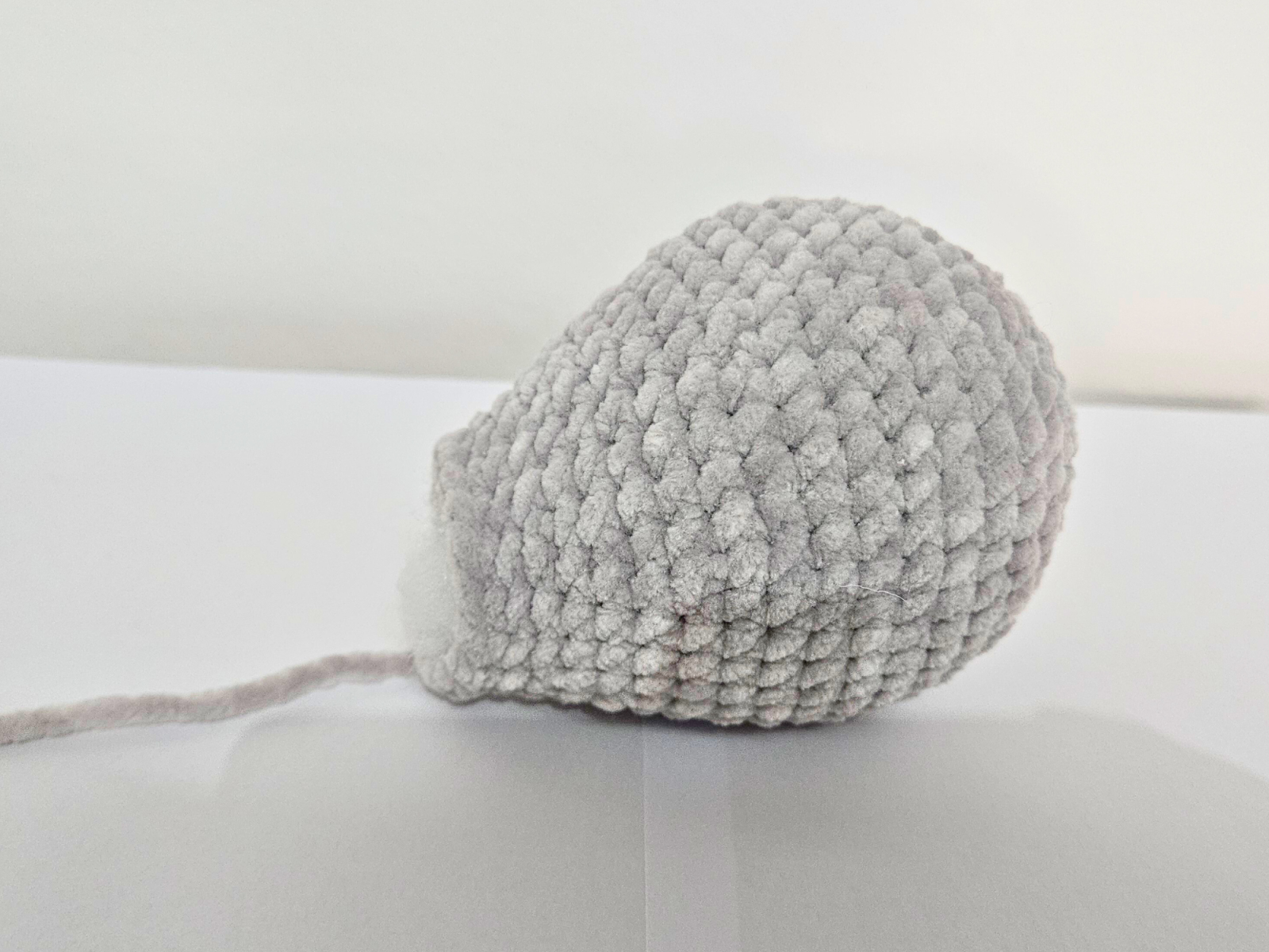 Blog content image for 'Free amigurumi crochet pattern for a small cat made with chenille yarn'