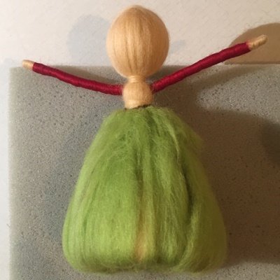 Blog-Inhaltsbild für 'Zarte Fee aus Filz ("Märchenwolle") - Teil 2'