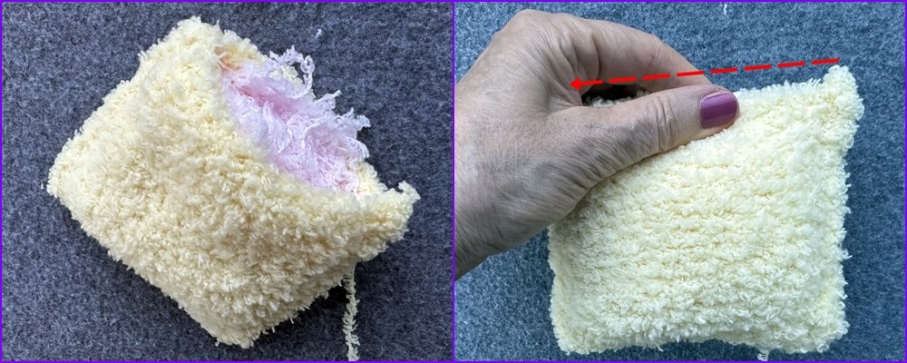 Blog-Inhaltsbild für 'Verspieltes Duftkissen oder Deko aus Garnresten - Kostenlose Häkelanleitung'