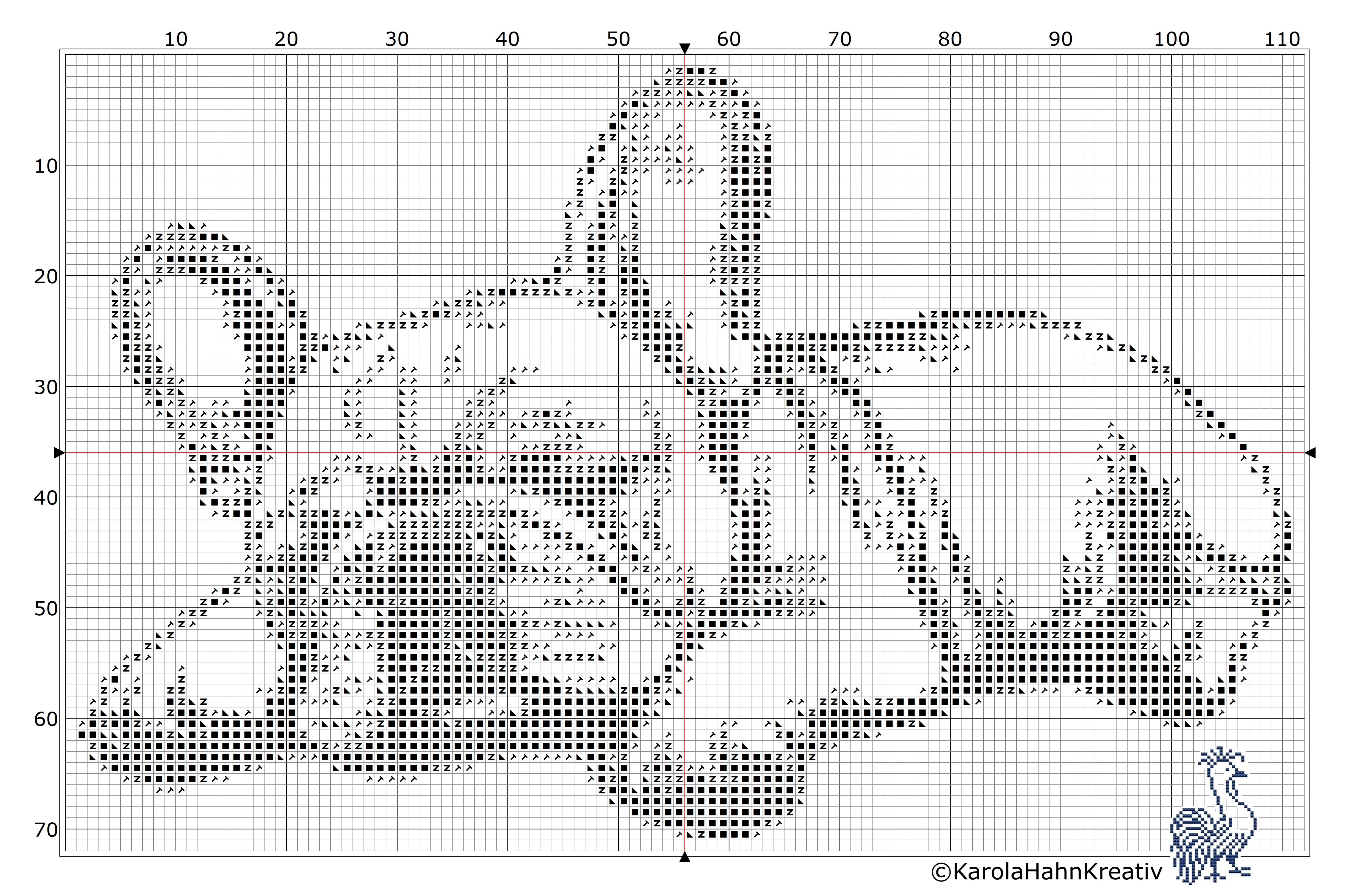 kreuzstichvorlage schlafende Französische Bulldogge