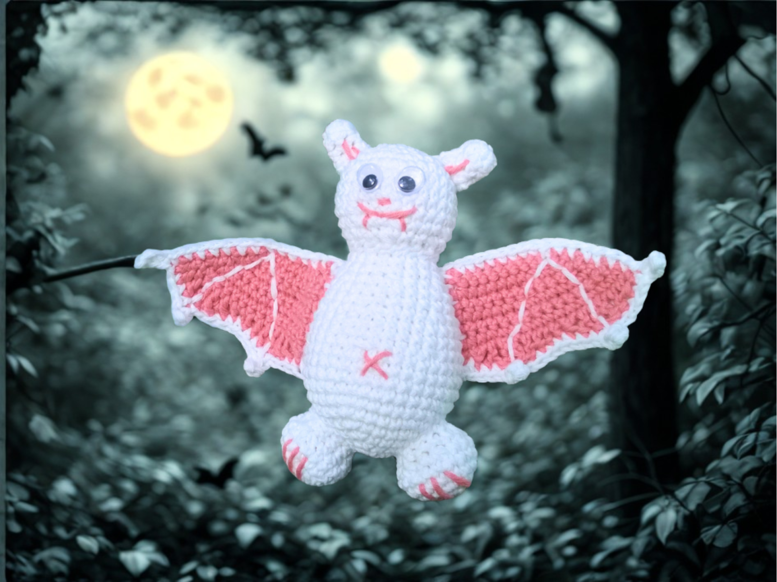 Blog content image for 'Free Crochet Pattern – Amigurumi Halloween Bat'