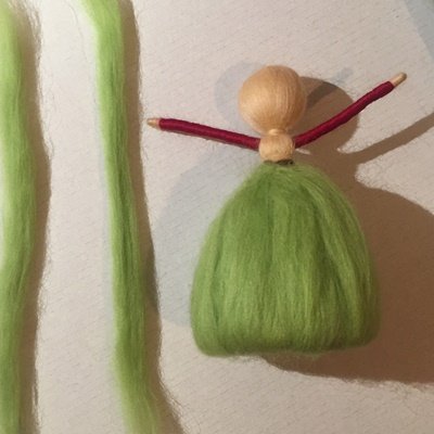 Blog-Inhaltsbild für 'Zarte Fee aus Filz ("Märchenwolle") - Teil 2'