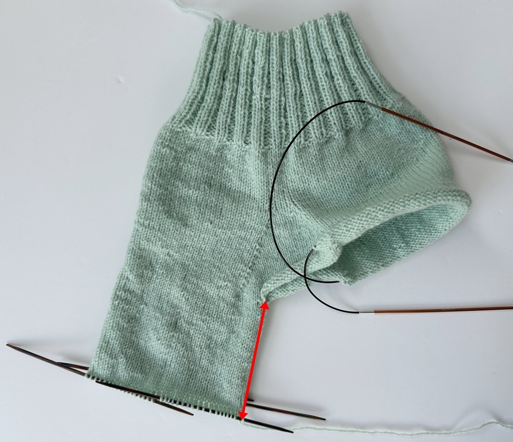 Blog-Inhaltsbild für 'Strickanleitung Babyhose in 3 Größen'