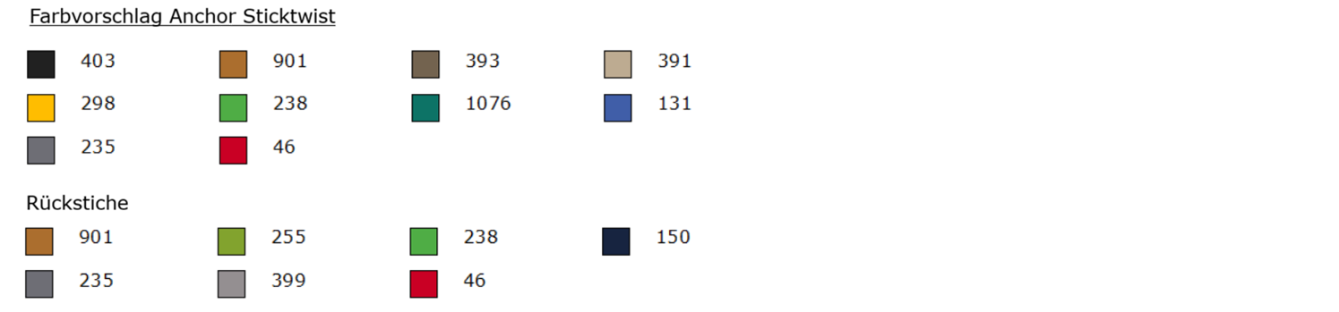 farbschlüssel kreuzstichvorlage komm mit ans meer