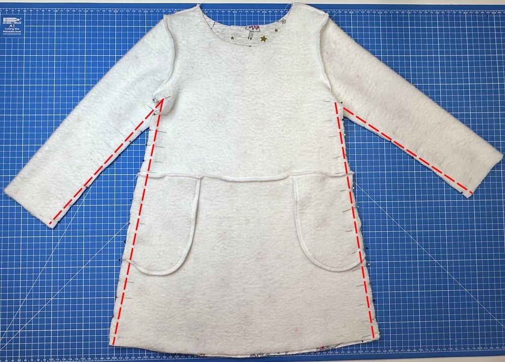 Blog-Inhaltsbild für 'Cooles Kinderkleid mit Taschen nähen'