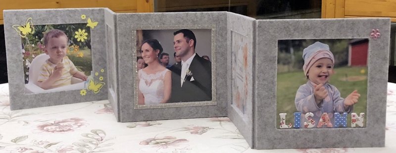 Blog-Inhaltsbild für 'Kostenlose Bastelanleitung: Wechselbilderahmen aus Filz'