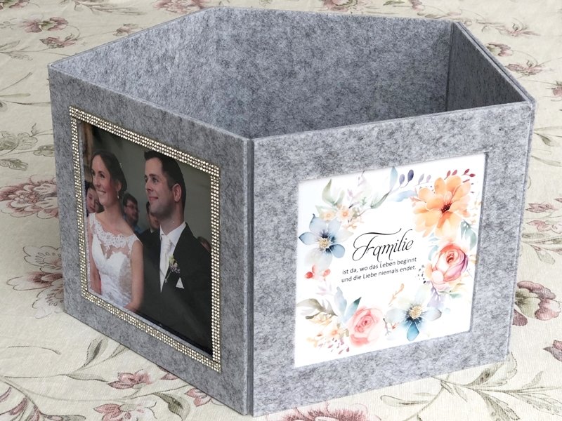 Blog-Inhaltsbild für 'Kostenlose Bastelanleitung: Wechselbilderahmen aus Filz'