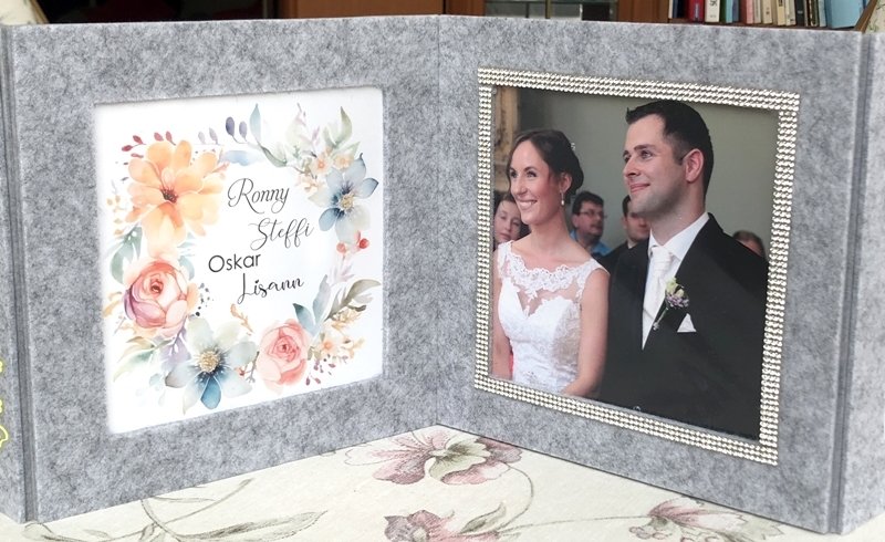 Blog-Inhaltsbild für 'Kostenlose Bastelanleitung: Wechselbilderahmen aus Filz'