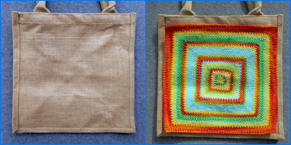 Blog-Inhaltsbild für 'Geniales Häkelmuster von innen nach außen - Kostenlose Häkelanleitung für Tasche'