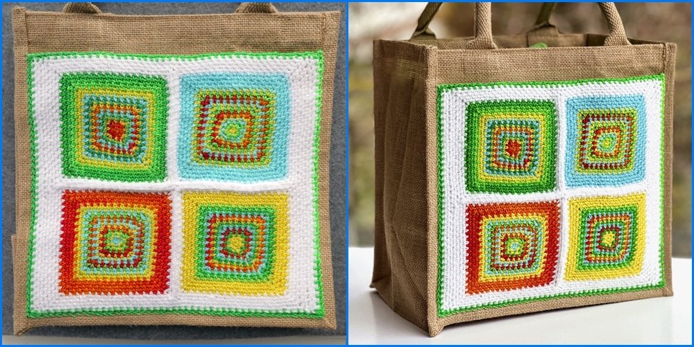 Blog-Inhaltsbild für 'Geniales Häkelmuster von innen nach außen - Kostenlose Häkelanleitung für Tasche'