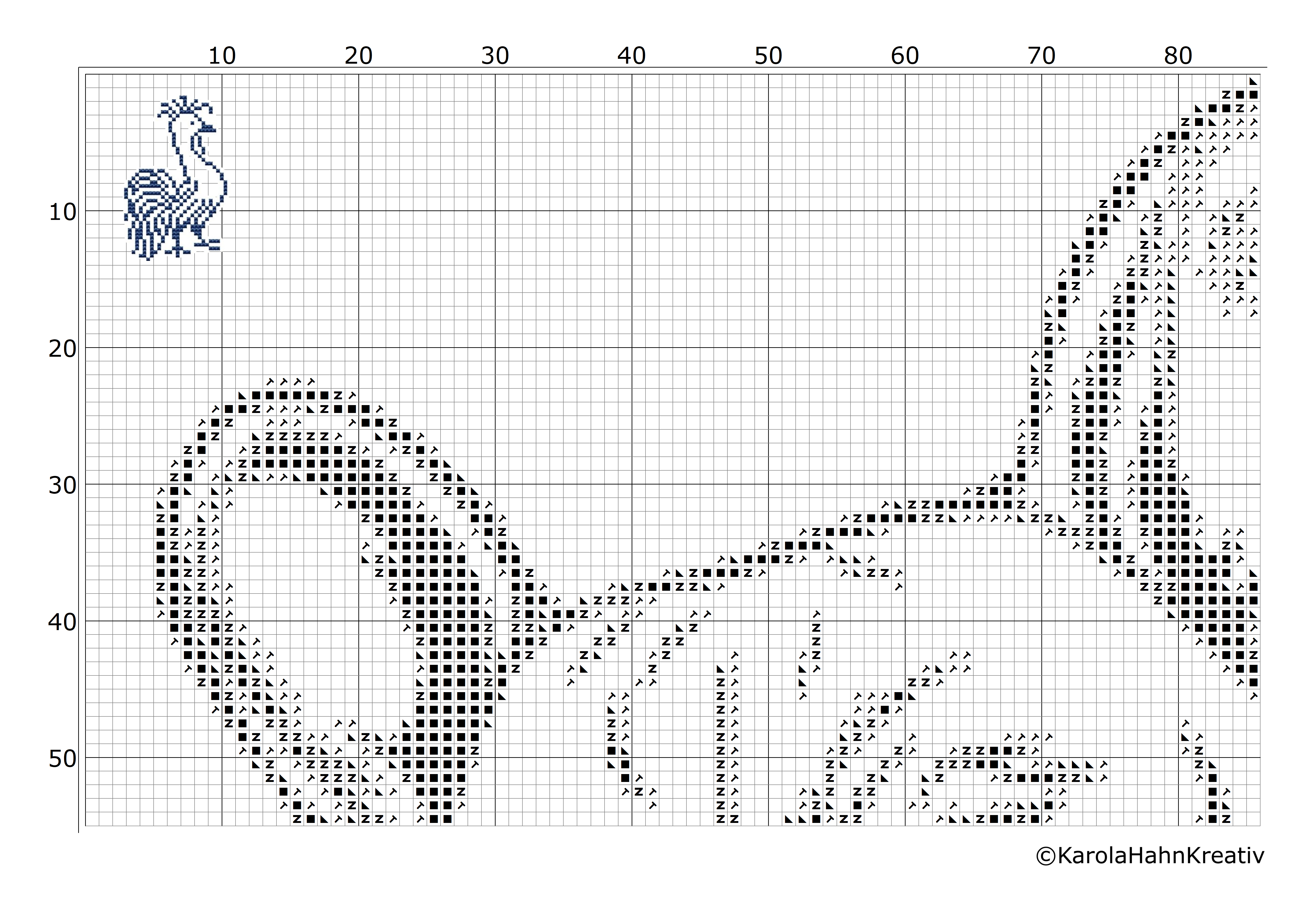 kreuzstichmuster schlafende Französische Bulldogge