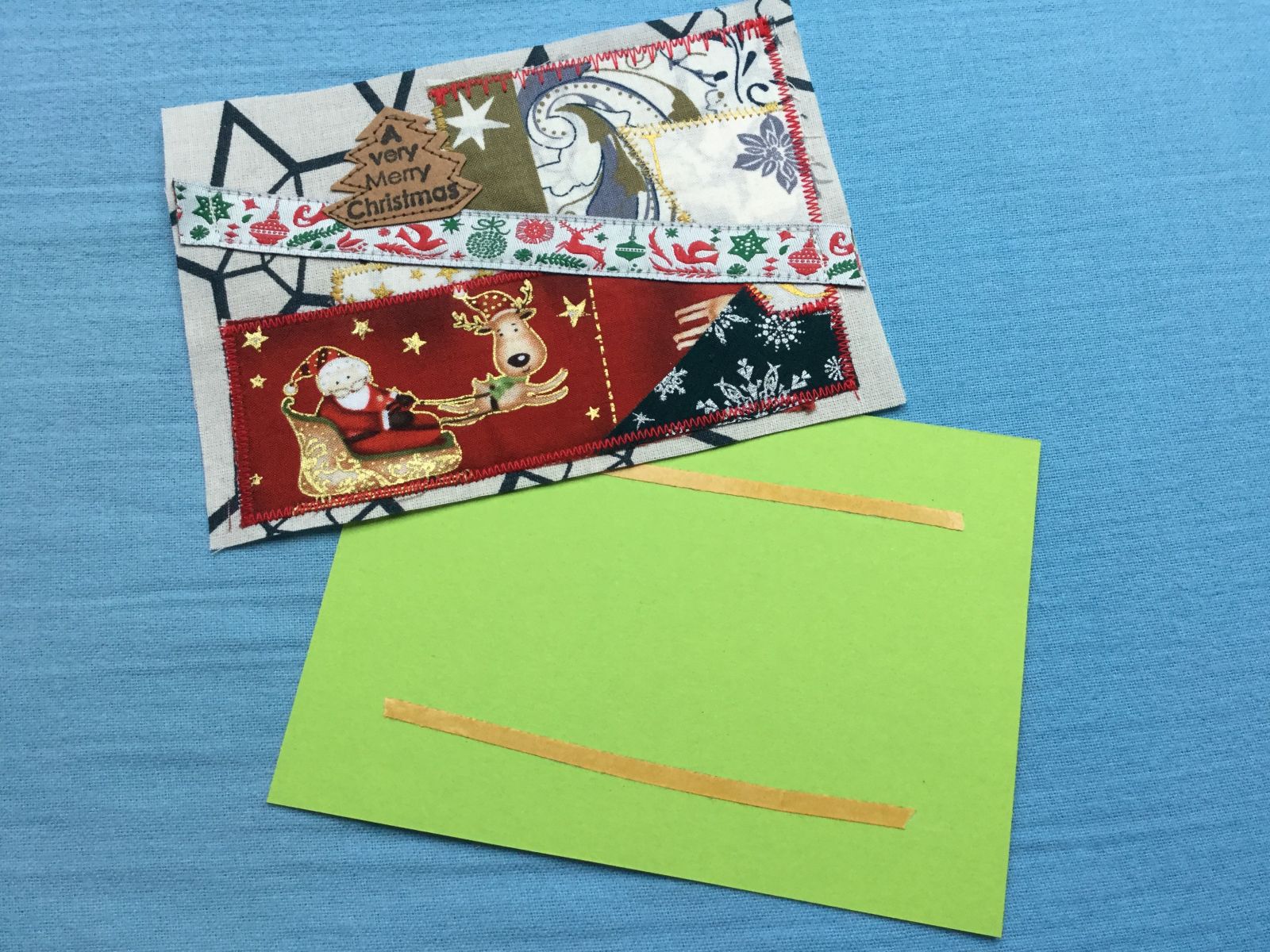 Blog-Inhaltsbild für 'Kostenlose Nähanleitung: weihnachtliche Stoffpostkarten'