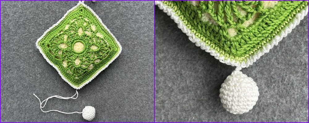 Blog-Inhaltsbild für 'Verspieltes Duftkissen oder Deko aus Garnresten - Kostenlose Häkelanleitung'