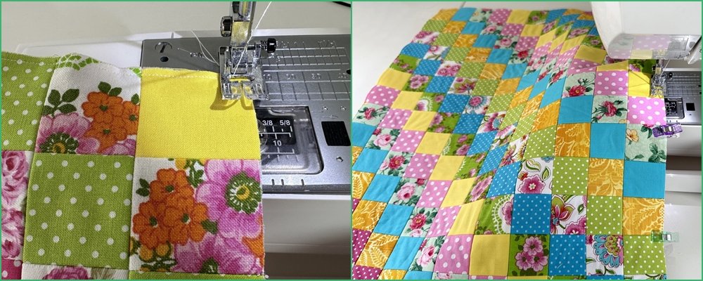 Blog-Inhaltsbild für 'Näh-Workshop Teil 2: Patchwork-Bettdecke für das Puppenbett'