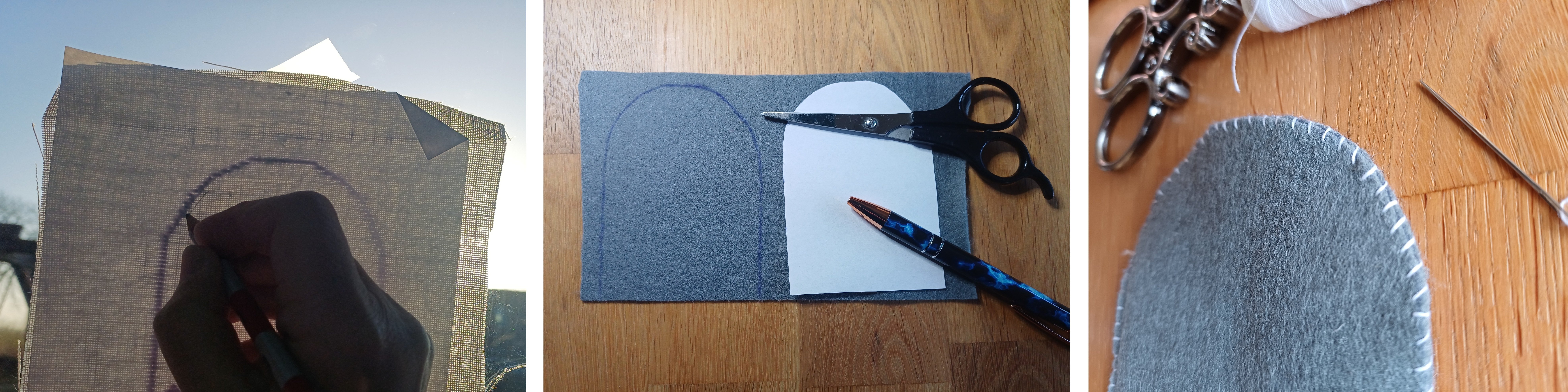 filz eierwärmer vorbereiten und nähen