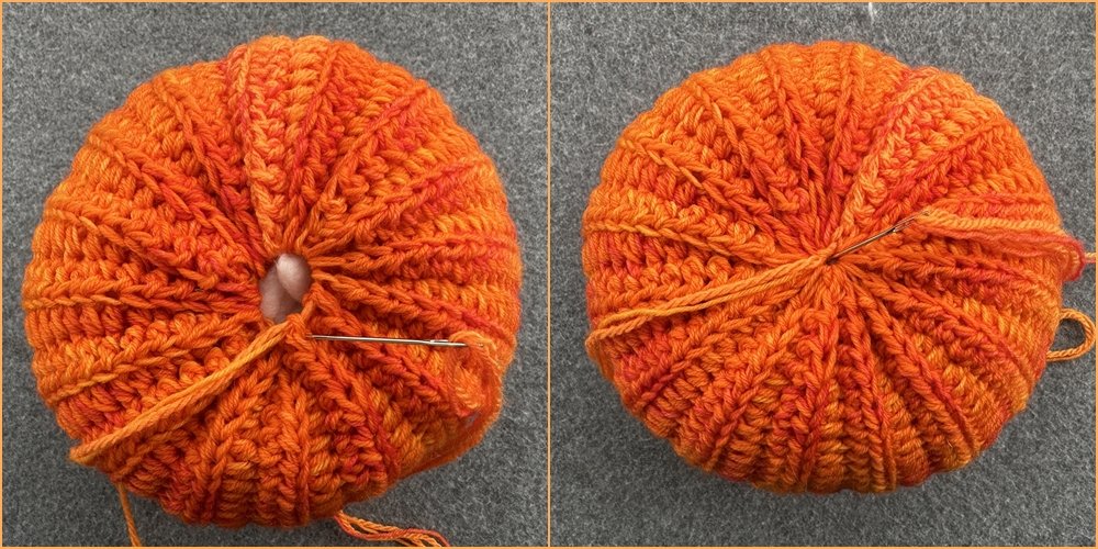 Blog-Inhaltsbild für 'Gehäkelte große Kürbisse als Dekoration'