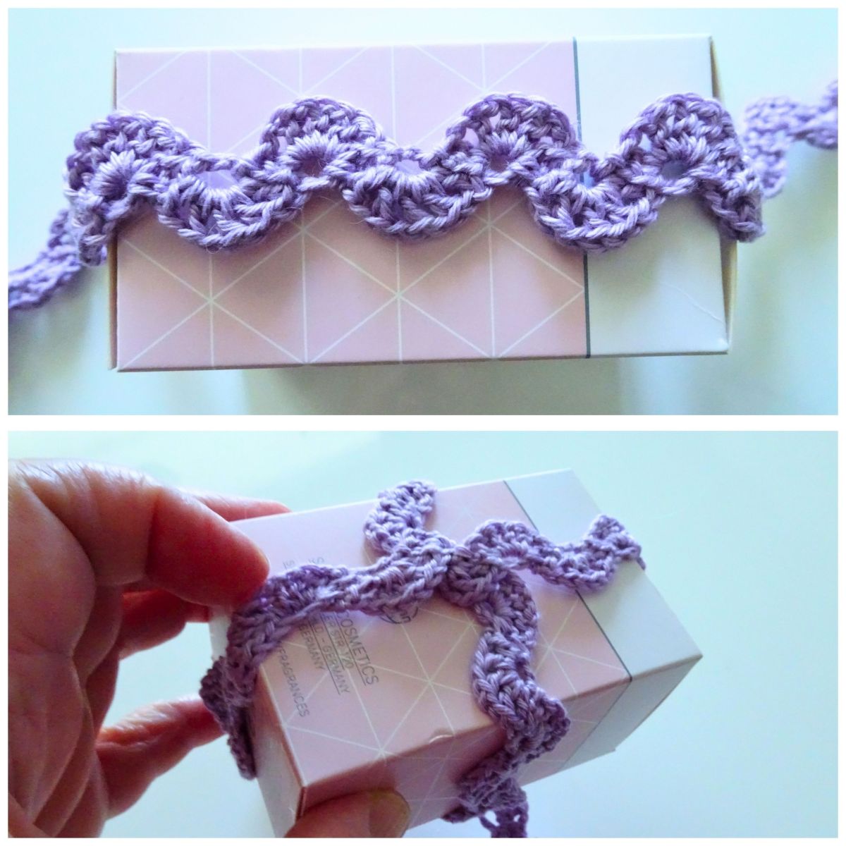 Blog-Inhaltsbild für 'Vielseitiges Häkelband mit Blümchen - perfekt für Geschenke und Deko (kostenlose Häkelanleitung)'