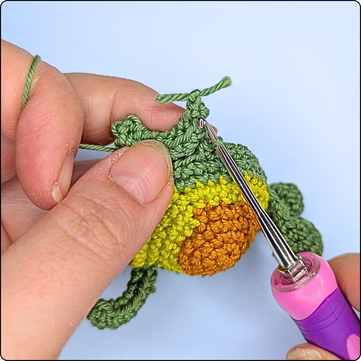 Blog content image for 'Free No-Sew Crochet Pattern: Avocado Keychain'