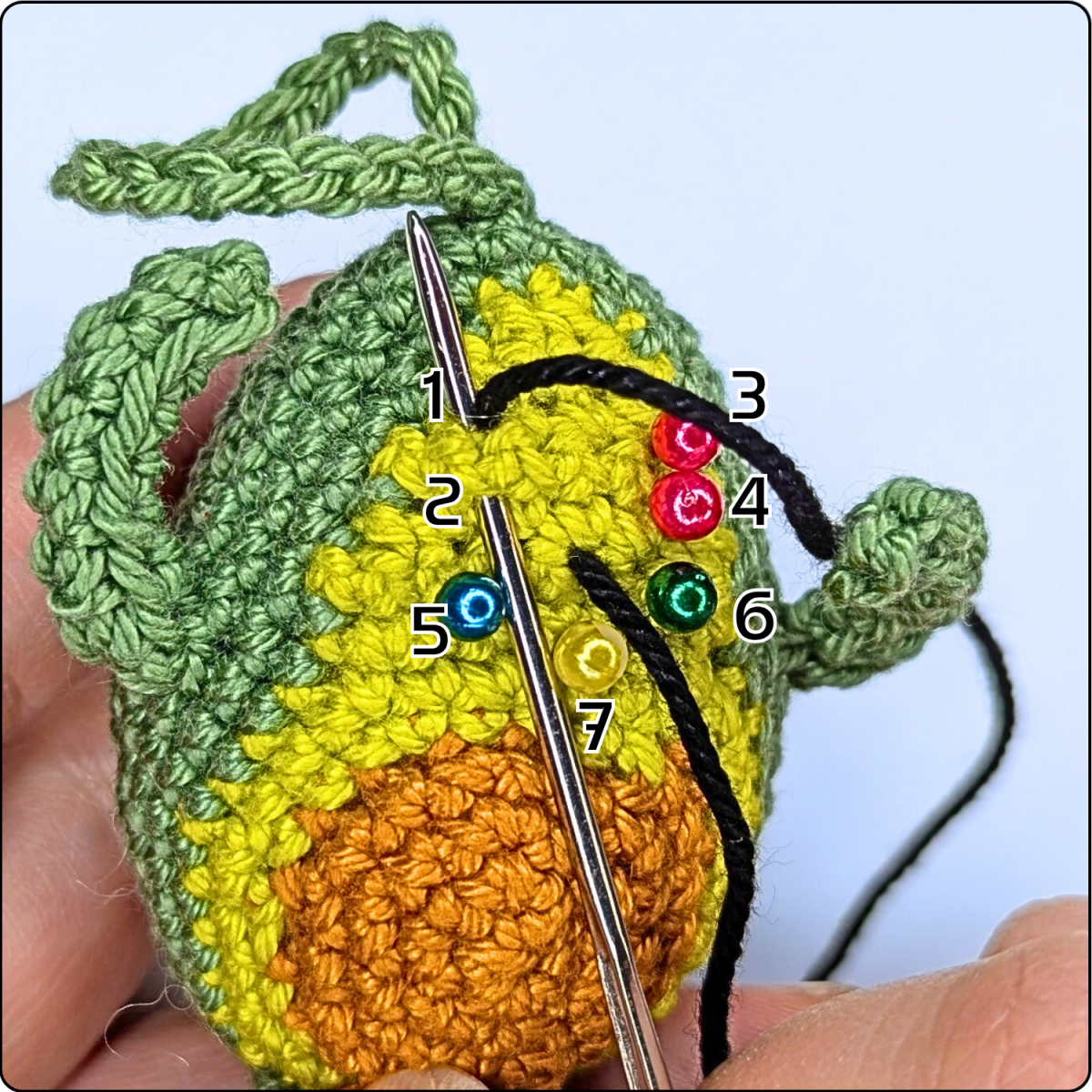 Blog content image for 'Free No-Sew Crochet Pattern: Avocado Keychain'