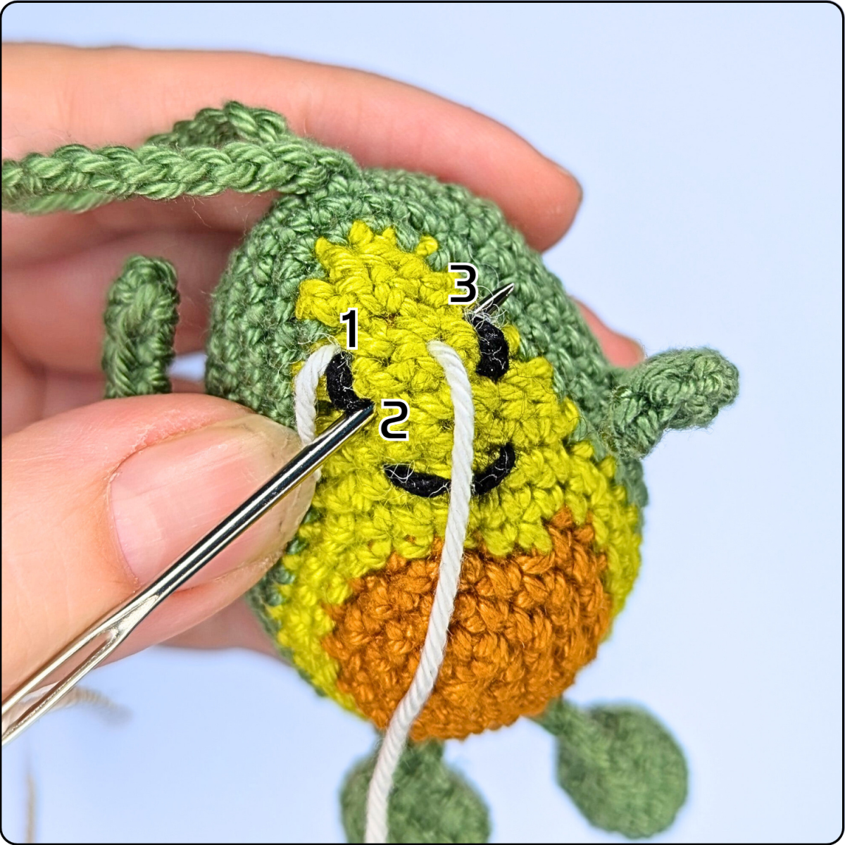 Blog content image for 'Free No-Sew Crochet Pattern: Avocado Keychain'