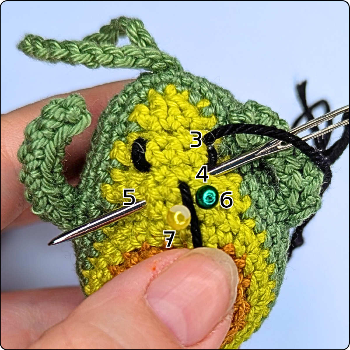 Blog content image for 'Free No-Sew Crochet Pattern: Avocado Keychain'