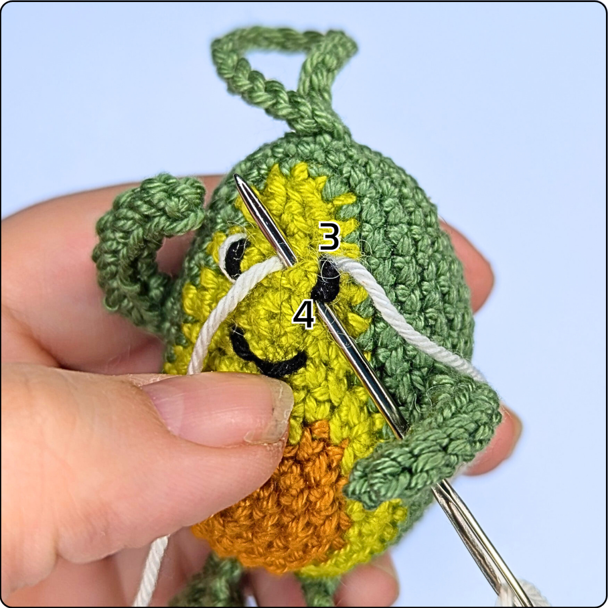 Blog content image for 'Free No-Sew Crochet Pattern: Avocado Keychain'