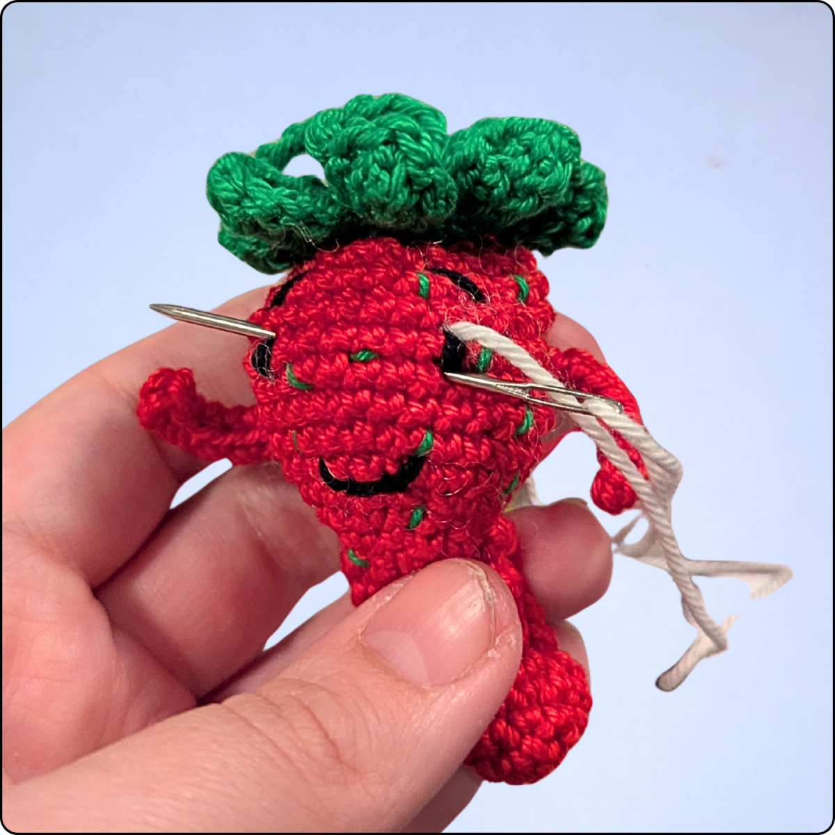 Blog-Inhaltsbild für 'Kostenlose Häkelanleitung: Schlüsselanhänger Erdbeere'