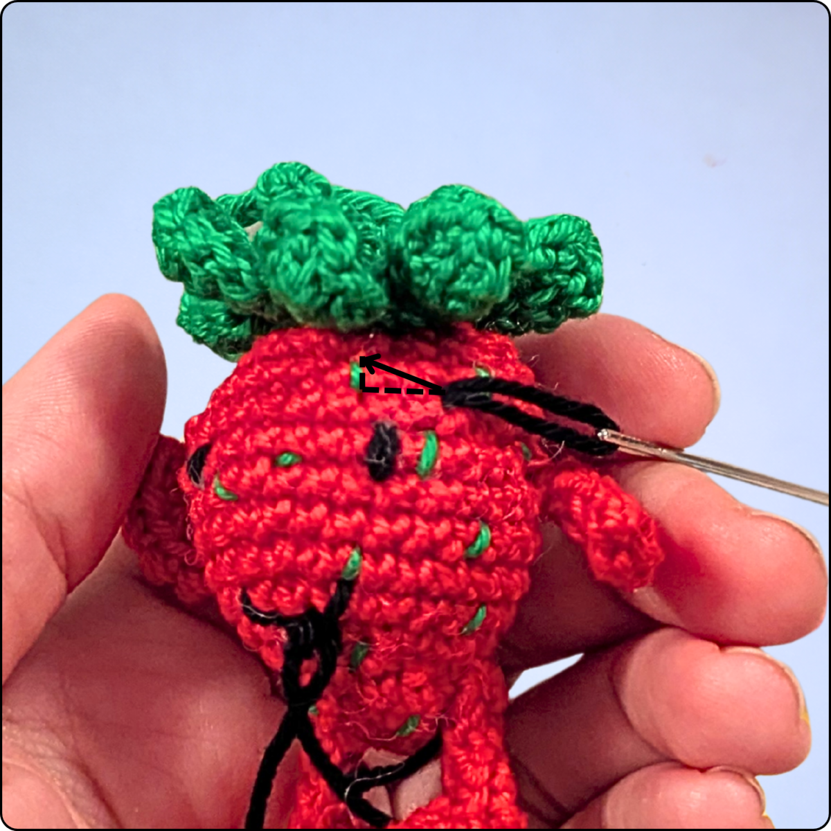 Blog-Inhaltsbild für 'Kostenlose Häkelanleitung: Schlüsselanhänger Erdbeere'