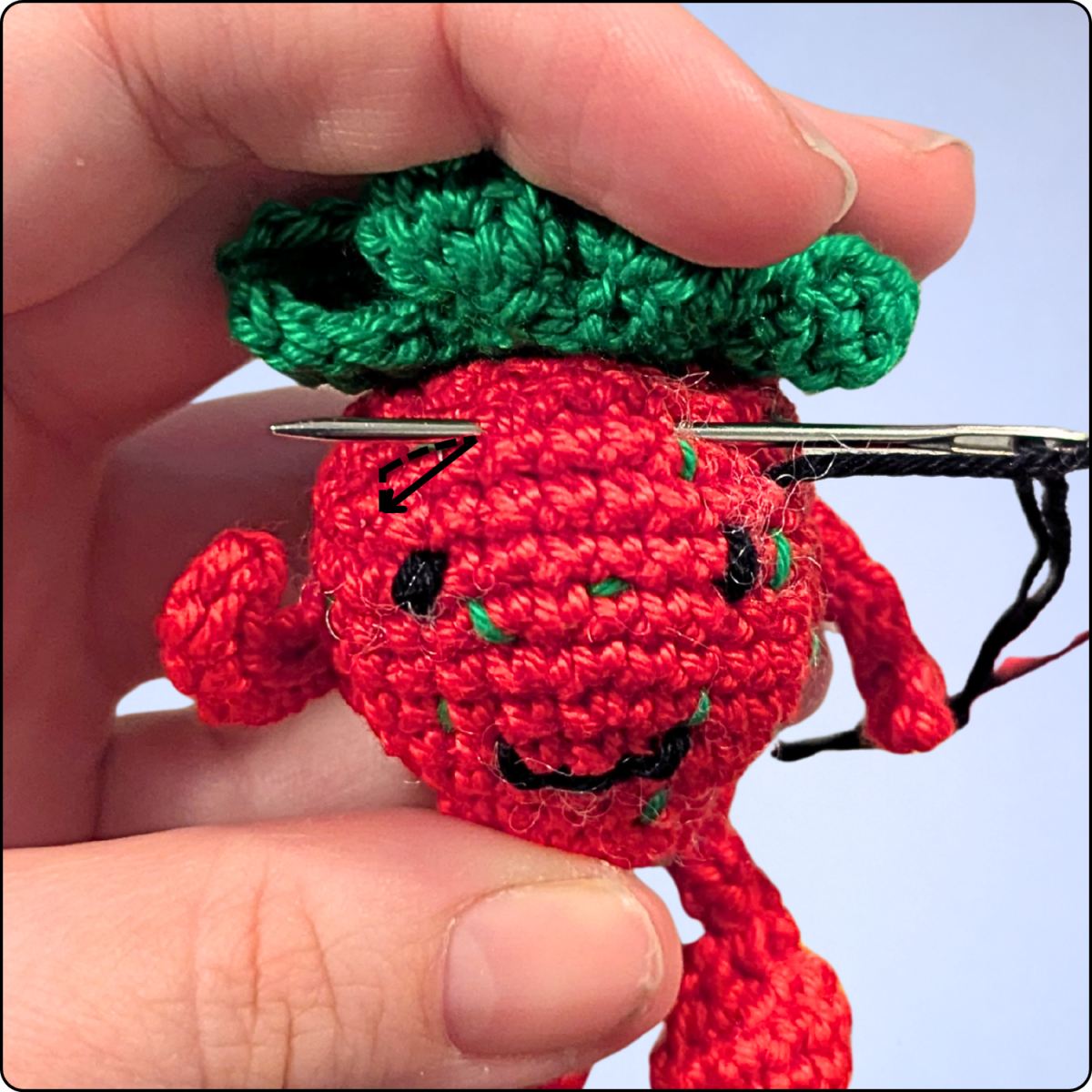 Blog-Inhaltsbild für 'Kostenlose Häkelanleitung: Schlüsselanhänger Erdbeere'