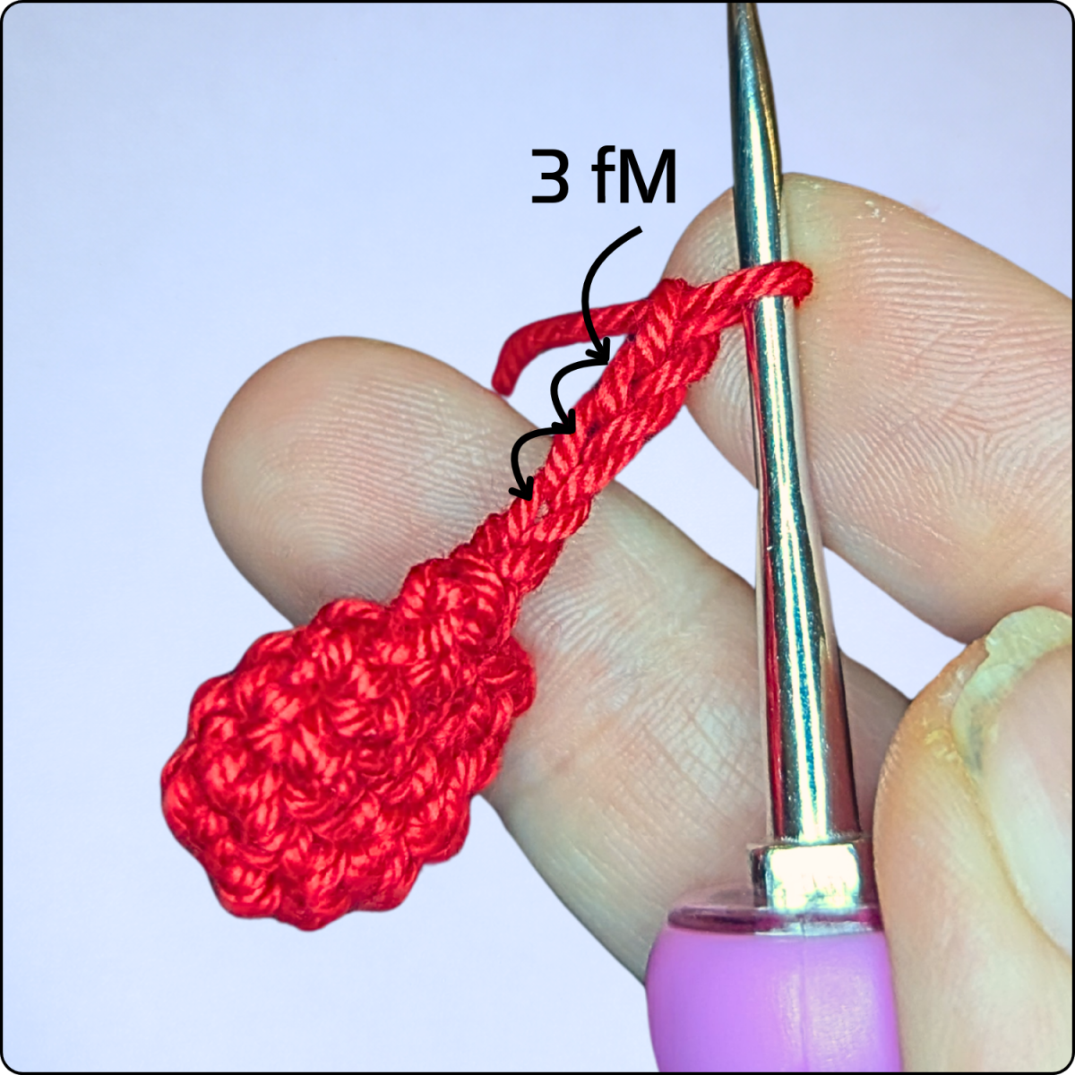 Blog-Inhaltsbild für 'Kostenlose Häkelanleitung: Schlüsselanhänger Erdbeere'