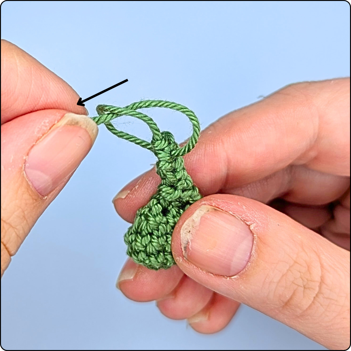 Blog content image for 'Free No-Sew Crochet Pattern: Avocado Keychain'