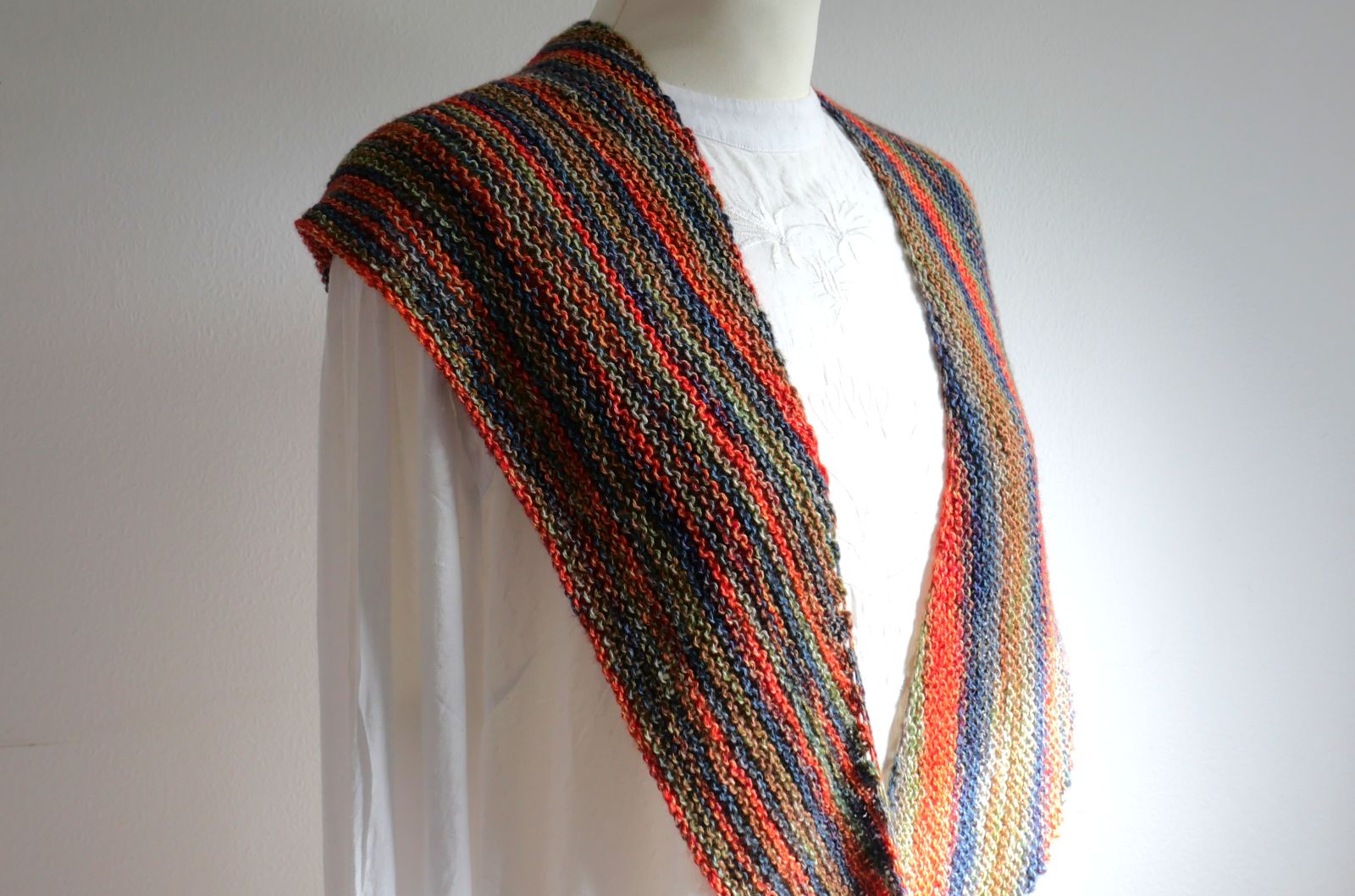 Blog-Inhaltsbild für 'Knitting a Boomerang Shawl – Free Knitting Pattern'