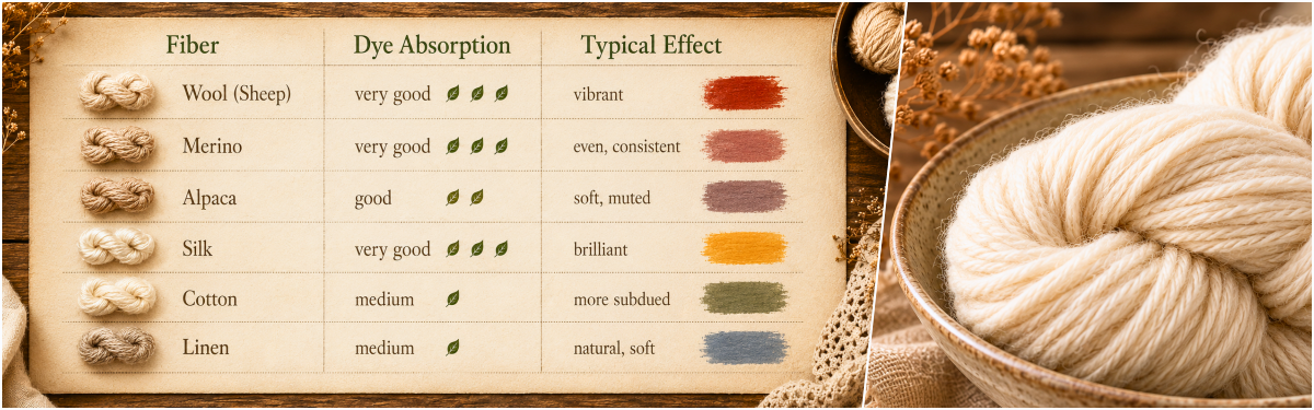 Blog content image for 'WissensMaschen: Naturally Dyeing Wool – A Step-by-Step Guide to Unique Colourways & 50 Natural Dye Sources'