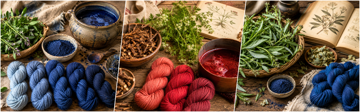 Blog content image for 'WissensMaschen: Naturally Dyeing Wool – A Step-by-Step Guide to Unique Colourways & 50 Natural Dye Sources'